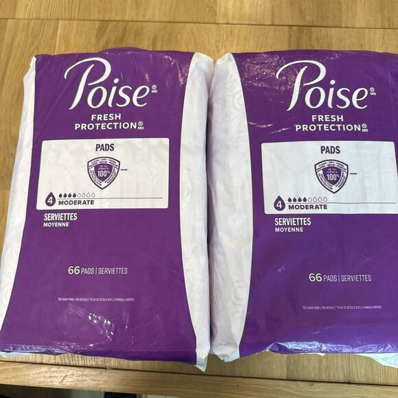 Poise Incontinence Pads - Moderate Absorbency, 4 Drop, Regular, 132 Count - Picture 1 of 2